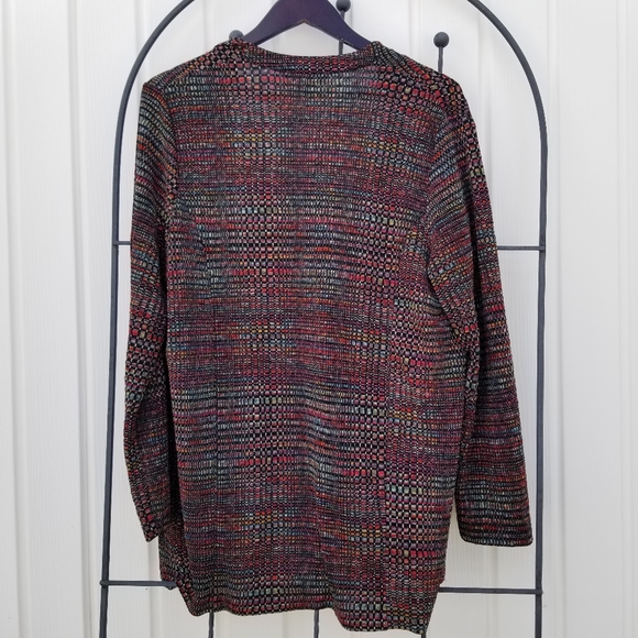 Tanjay open front long sleeve cardigan red/purple L - Picture 9 of 9